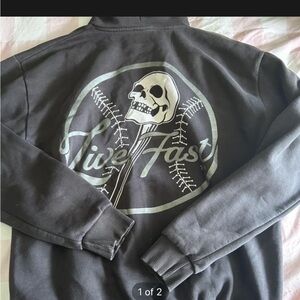 Live Fast Graphic StreetWear Men's Hoodie - Black